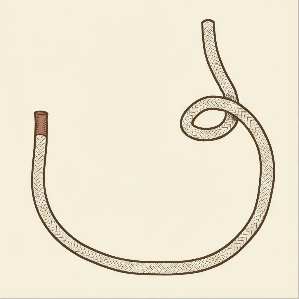 Bowline — make a small loop in the standing part