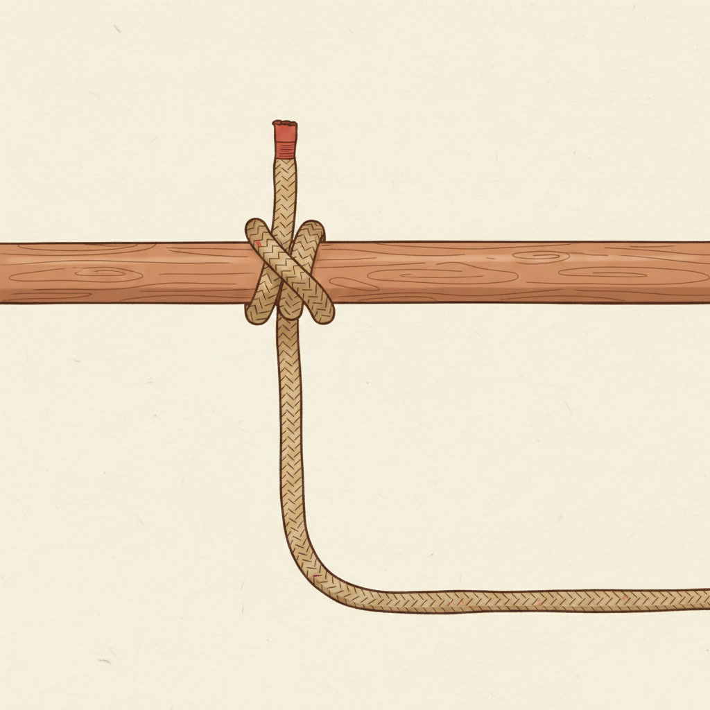 A finished clove hitch