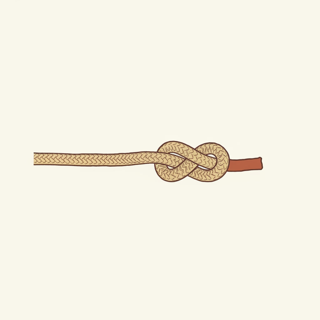 A finished figure-8 knot