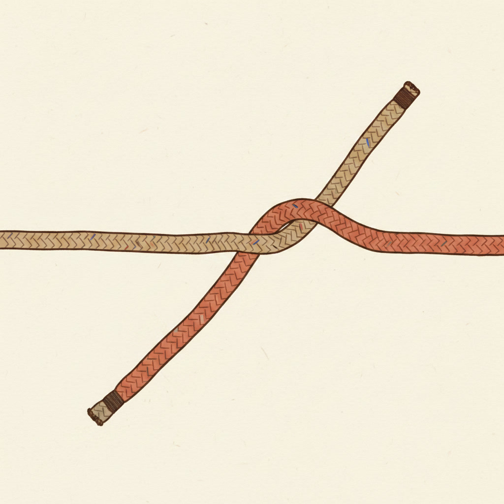Reef knot — pull it snug