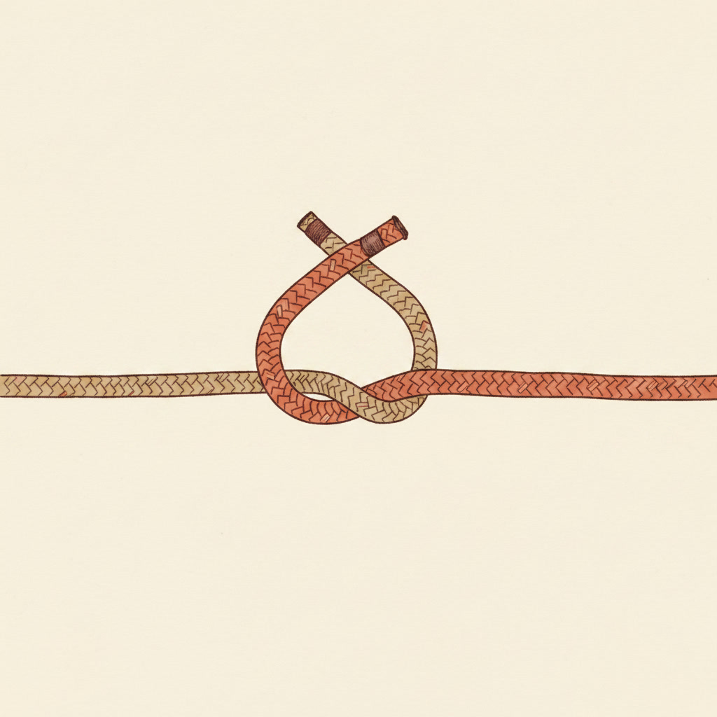 Reef knot — cross right over left