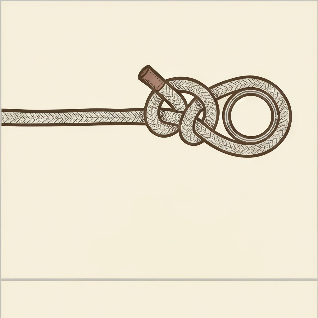 Round turn & two half hitches — second half hitch, the same direction